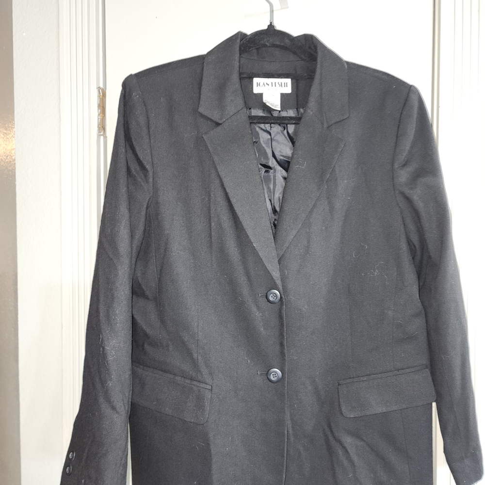 Joan Leslie Black Women's Blazer with Notch Lapel